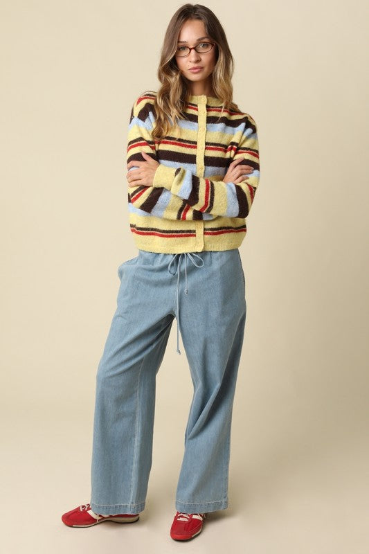 Lasting Impression Striped Cardigan