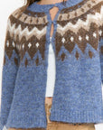 Nordic Pattern Knit Cardigan