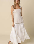 Brooke Tiered Maxi Skirt — Off-White