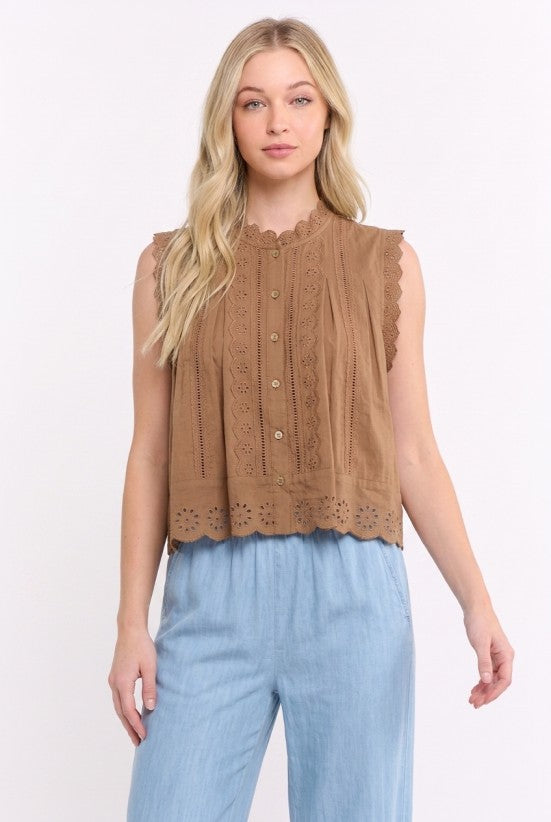Sweet Melody Top -Almond