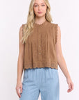 Sweet Melody Top -Almond