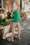 Side Slit Skort- Green