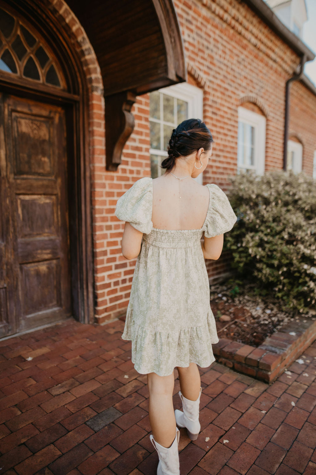 Babydoll Dress- Green Print