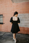 Set In Motion Eyelet Dress- Black
