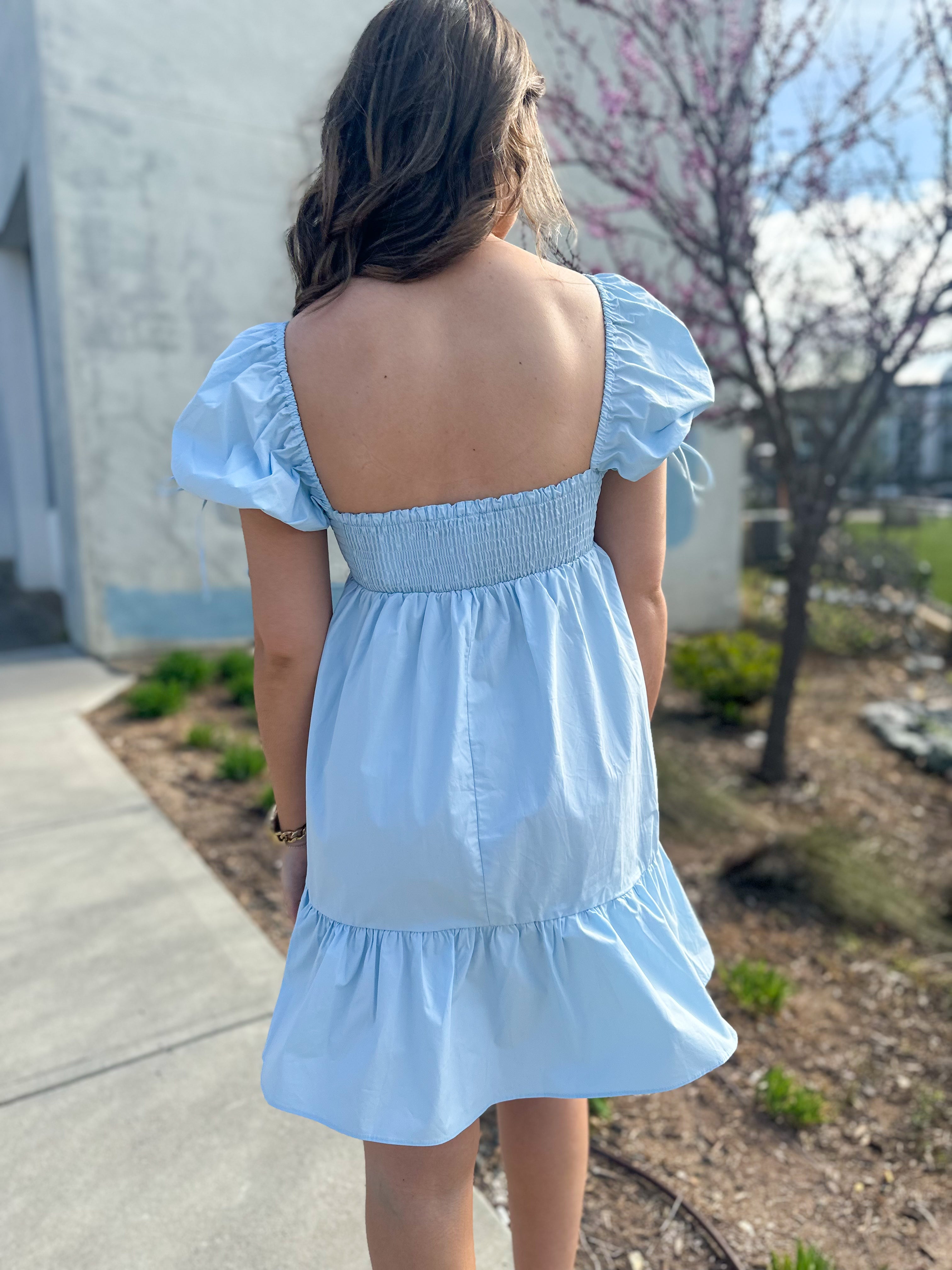 A Bright Spark Dress- Baby Blue