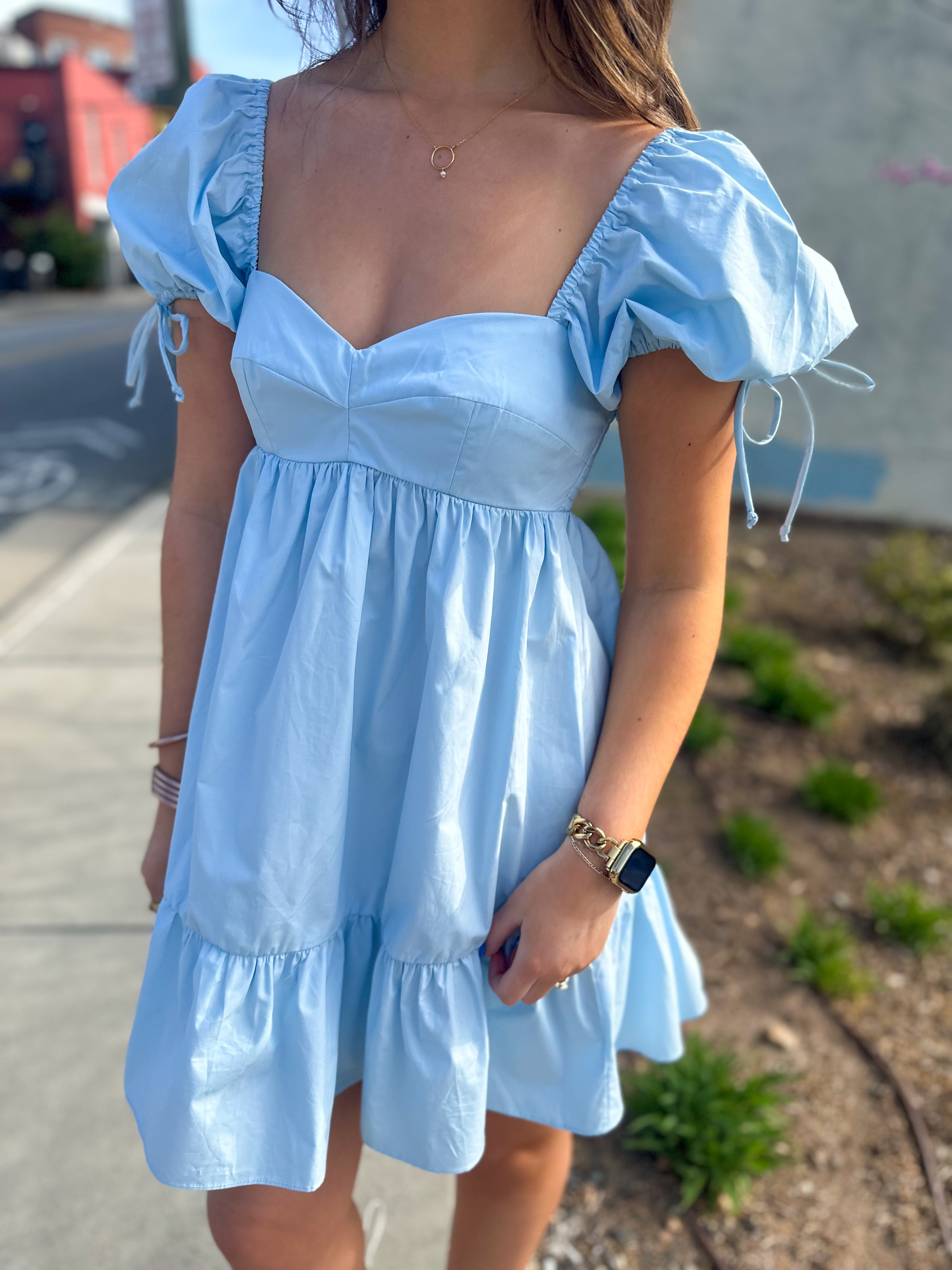 A Bright Spark Dress- Baby Blue