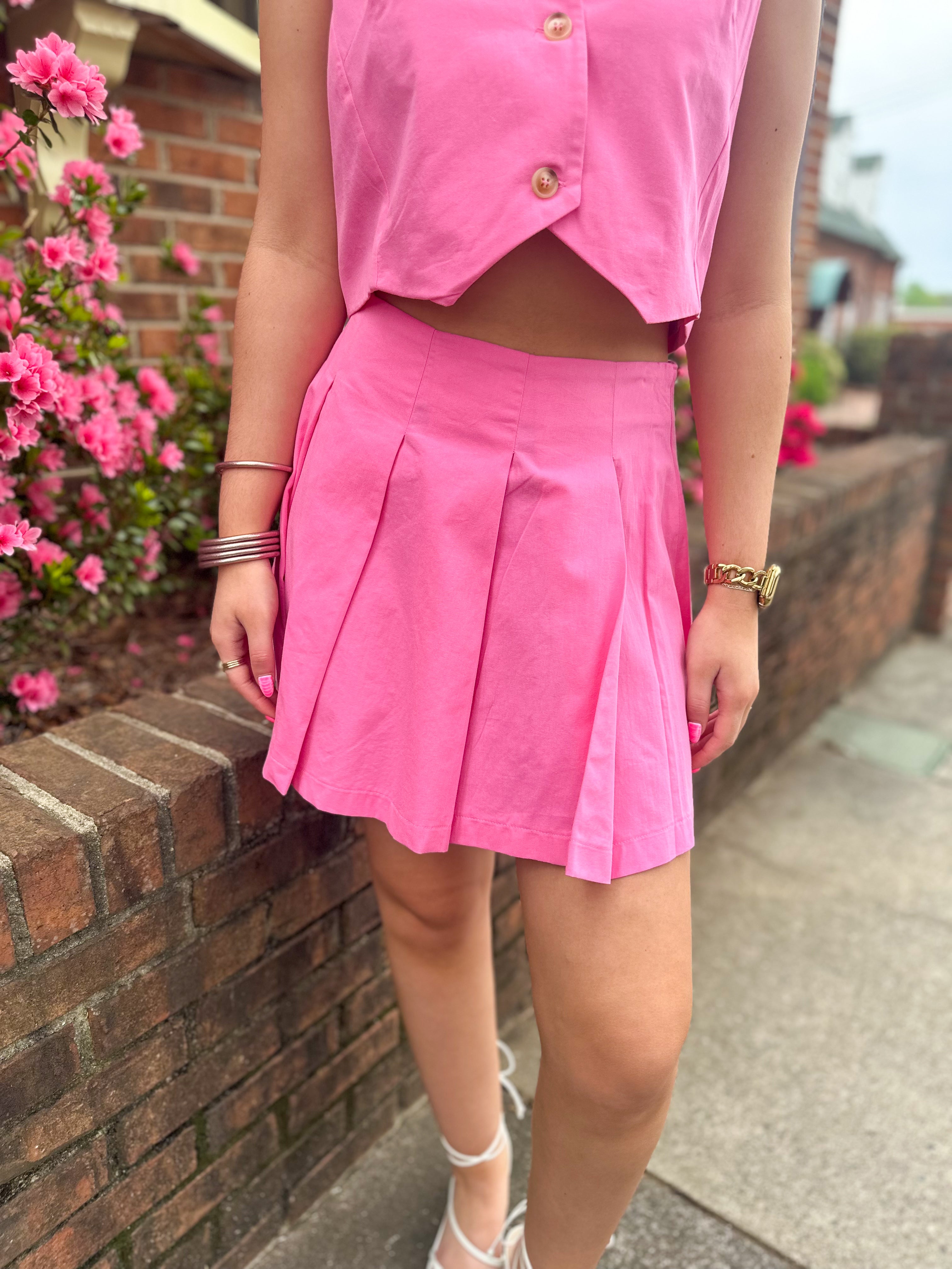 Feeling Rosy Vest &amp; Skirt Set