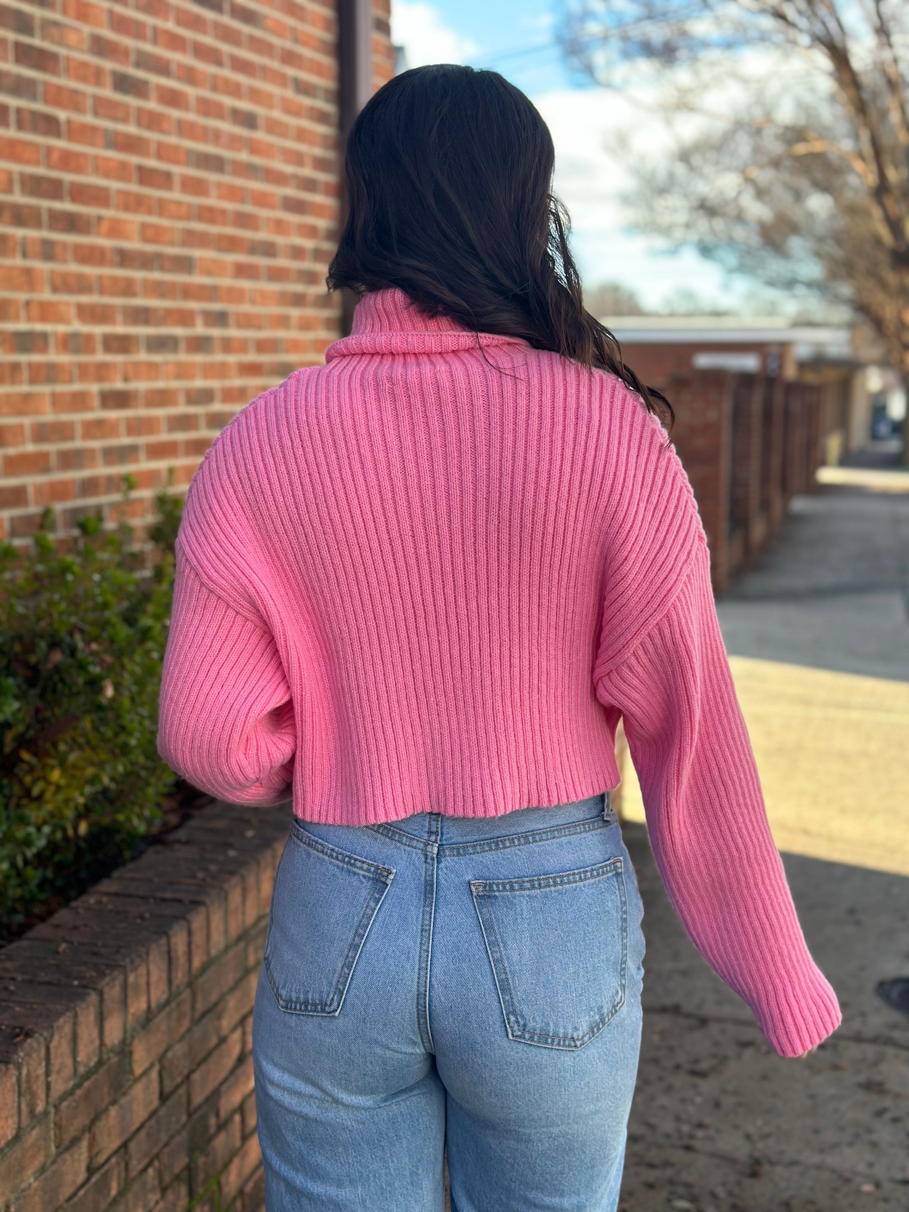 Snow Bunny Sweater- Pink