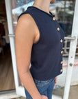 Sweet Life Sweater Vest- Navy
