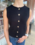 Sweet Life Sweater Vest- Black