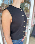 Sweet Life Sweater Vest- Black