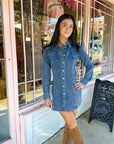 On Her Way Denim Dress