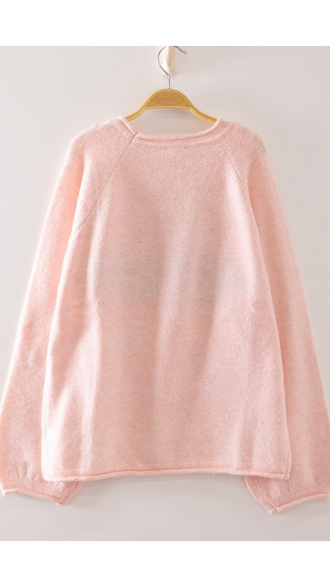 Fish Knit Sweater- Rosewater