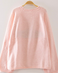 Fish Knit Sweater- Rosewater