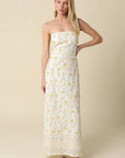 Nicole Strapless Floral Maxi Dress