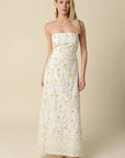 Nicole Strapless Floral Maxi Dress