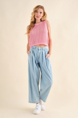 Looking Good Sweater Vest- Pink