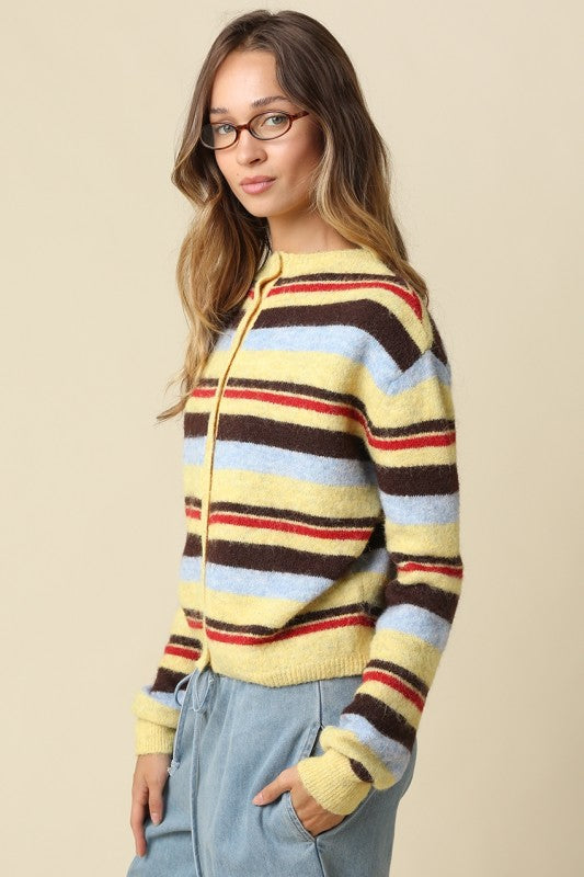 Lasting Impression Striped Cardigan