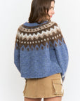 Nordic Pattern Knit Cardigan