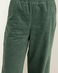 Corduroy Pull On Pants- Green