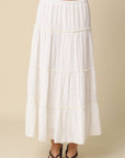 Brooke Tiered Maxi Skirt — Off-White