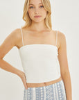 Simply the Best Crop Top- White