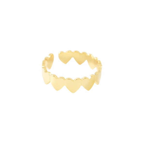 Mabel Heart Ring- Gold Plated