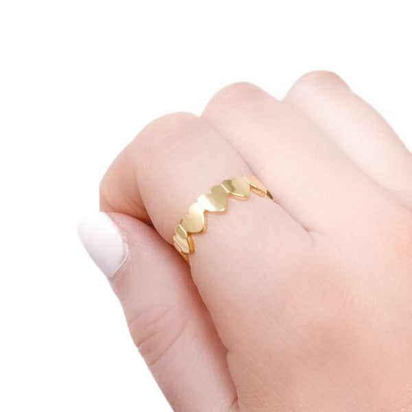 Mabel Heart Ring- Gold Plated