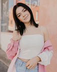 Simply the Best Crop Top- White