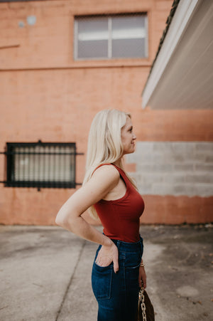 Madalynn Bodysuit- Burgundy