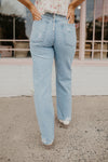High Rise Dad Jeans- Light Wash