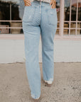 High Rise Dad Jeans- Light Wash