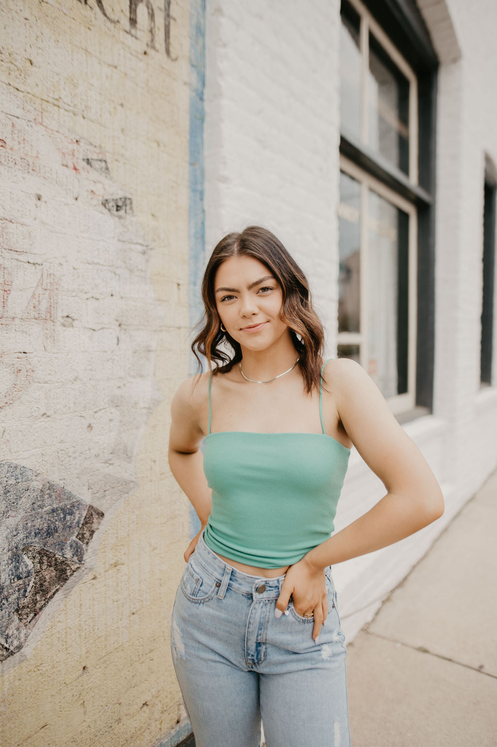 Simply the Best Crop Top- Green