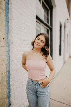 Simply the Best Crop Top- Bubble Gum
