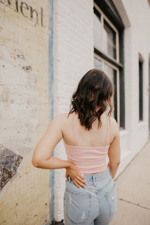 Simply the Best Crop Top- Bubble Gum