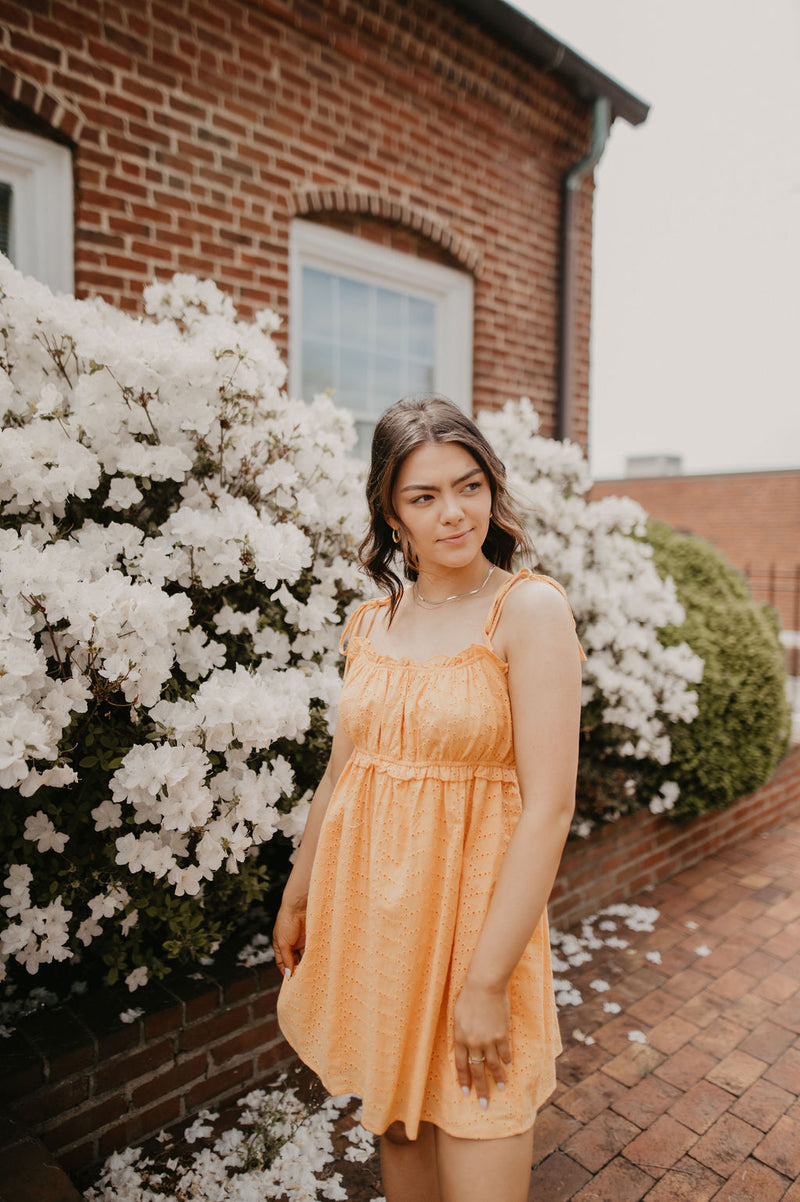 Citrus Dream Eyelet Dress
