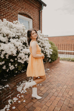 Citrus Dream Eyelet Dress