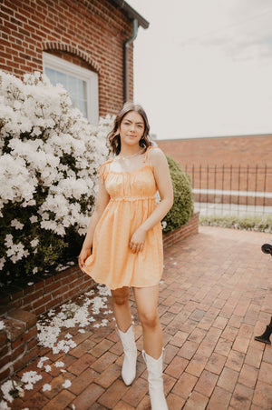 Citrus Dream Eyelet Dress