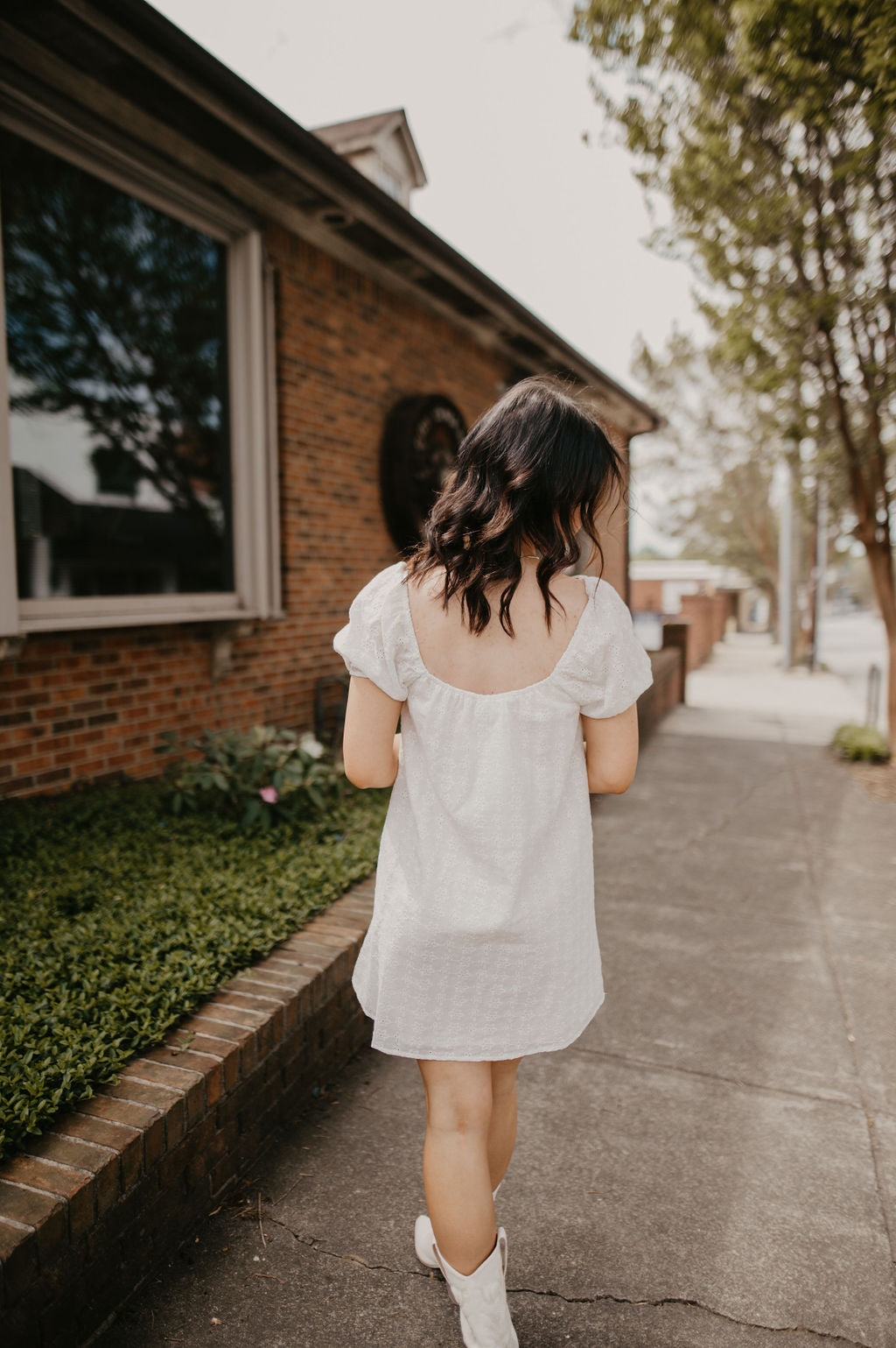 Eyelet Mini Dress