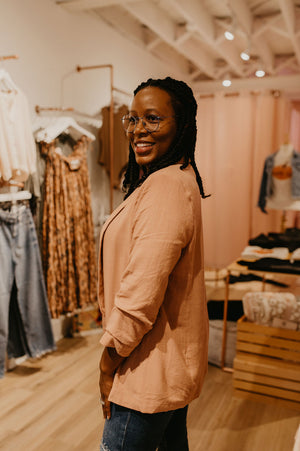 Milan Blazer in Blush