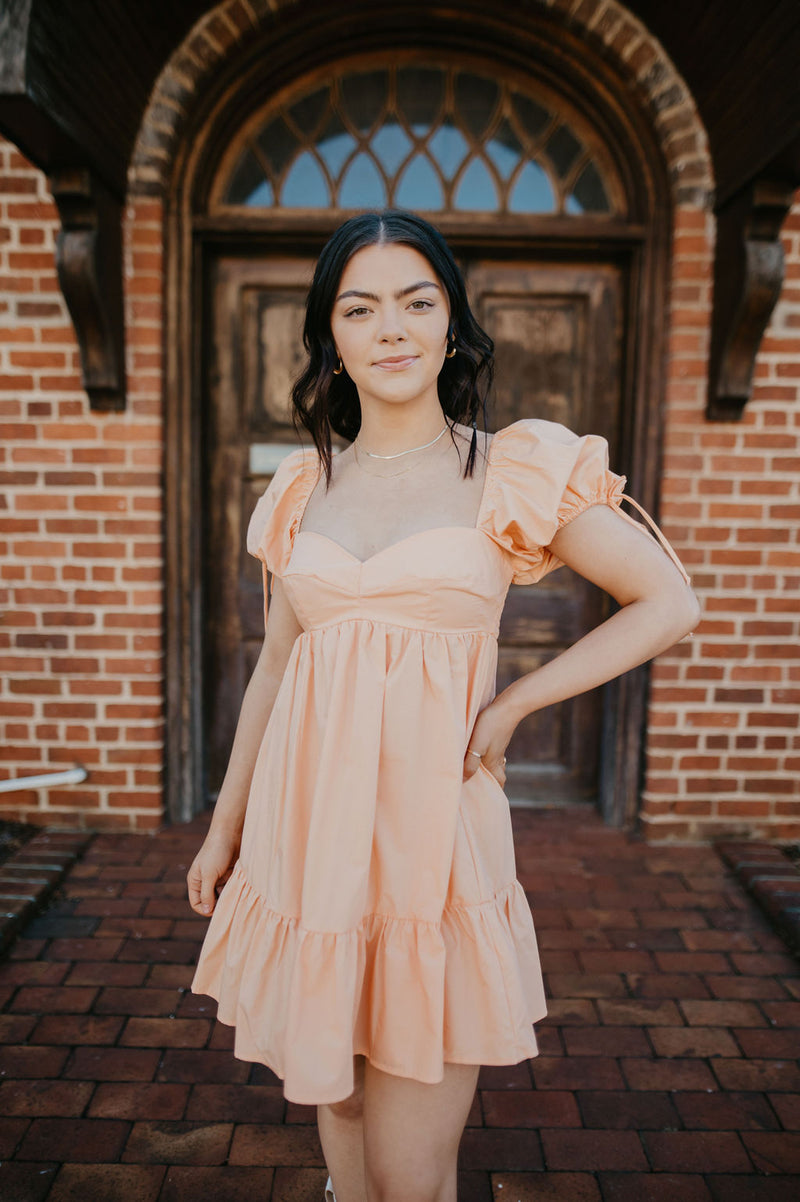 A Bright Spark Dress- Peach