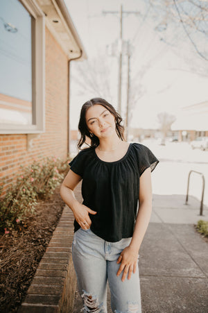 Playing It Cool Top- Black