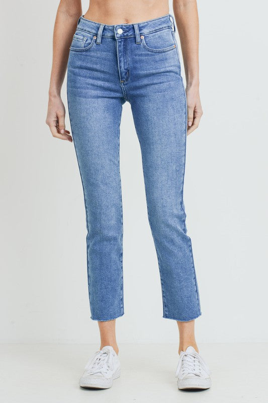 Lena High Rise Straight Leg Jean