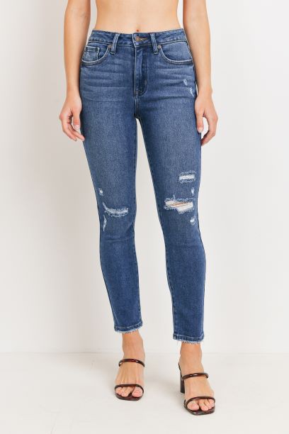 Lyla Distressed Straight Leg Jeans