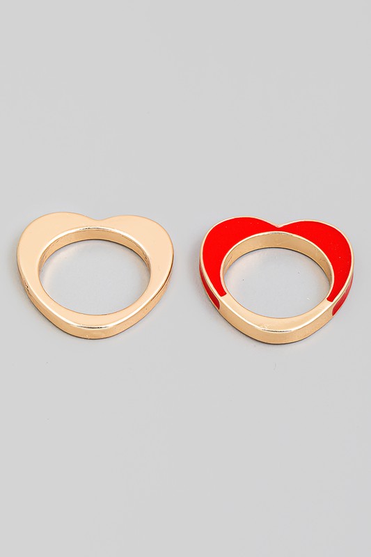 Kennedy Heart Ring Set