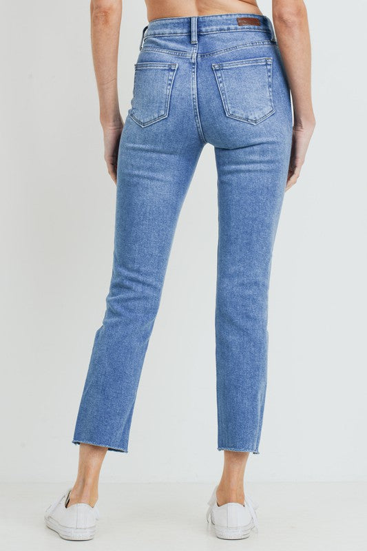 Lena High Rise Straight Leg Jean