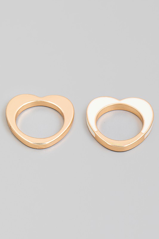 Kennedy Heart Ring Set