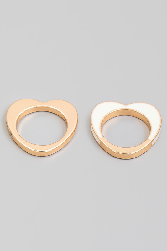 Kennedy Heart Ring Set