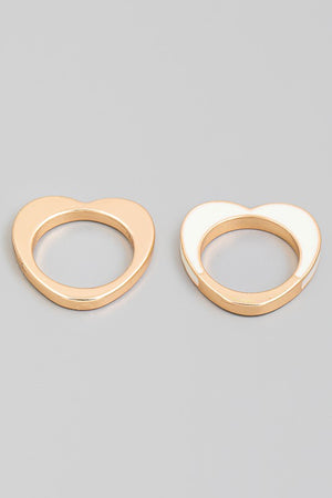 Kennedy Heart Ring Set