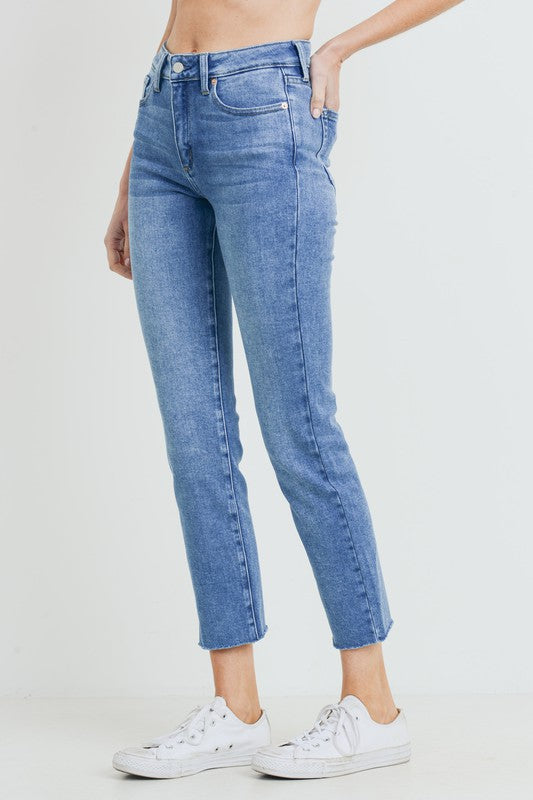 Lena High Rise Straight Leg Jean